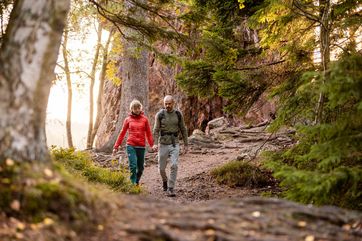 Die Gipfel- und Aussichtstour bei Bad Tabarz gehört zu den Wanderhighlights in Thüringen. Foto: Christian Heilwagen, Regionalverbund Thüringer Wald e.V.