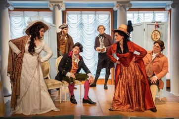 Im Liebhabertheater Schloss Kochberg wird die Opernsatire „Die Theatralischen Abentheuer“ aufgeführt. Foto: Maik Schuck