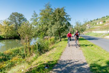 Radfahrer auf dem Unstrutradweg. Foto: Christoph Keller