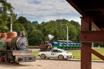 2022 führte die Röhrl-Klassik zum Ziegeleipark Mildenberg. Foto: Agentur Plusrallye, Fotografin Lena Willgalis