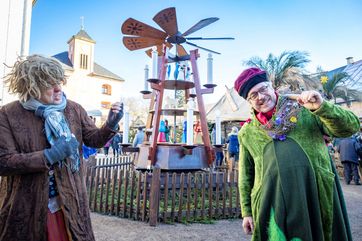Moritz Röhl und Thomas Fedrowitz bringen beim After Work Advent klassische Dramen in aberwitzigen Kurzfassungen auf die Bühne, Foto: Marko Förster/Festung Königstein gGmbH