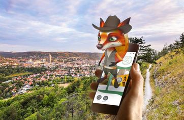 Erlebnispfade in Jena werden mit Augmented-Reality-Elementen lebendig. Copyright: rooom